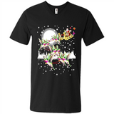Hummingbird Santa Sleigh - Men's V-Neck