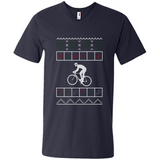 Christmas Ugly Sweater Cycling - Ugly Christmas Sweater - Men's V-Neck