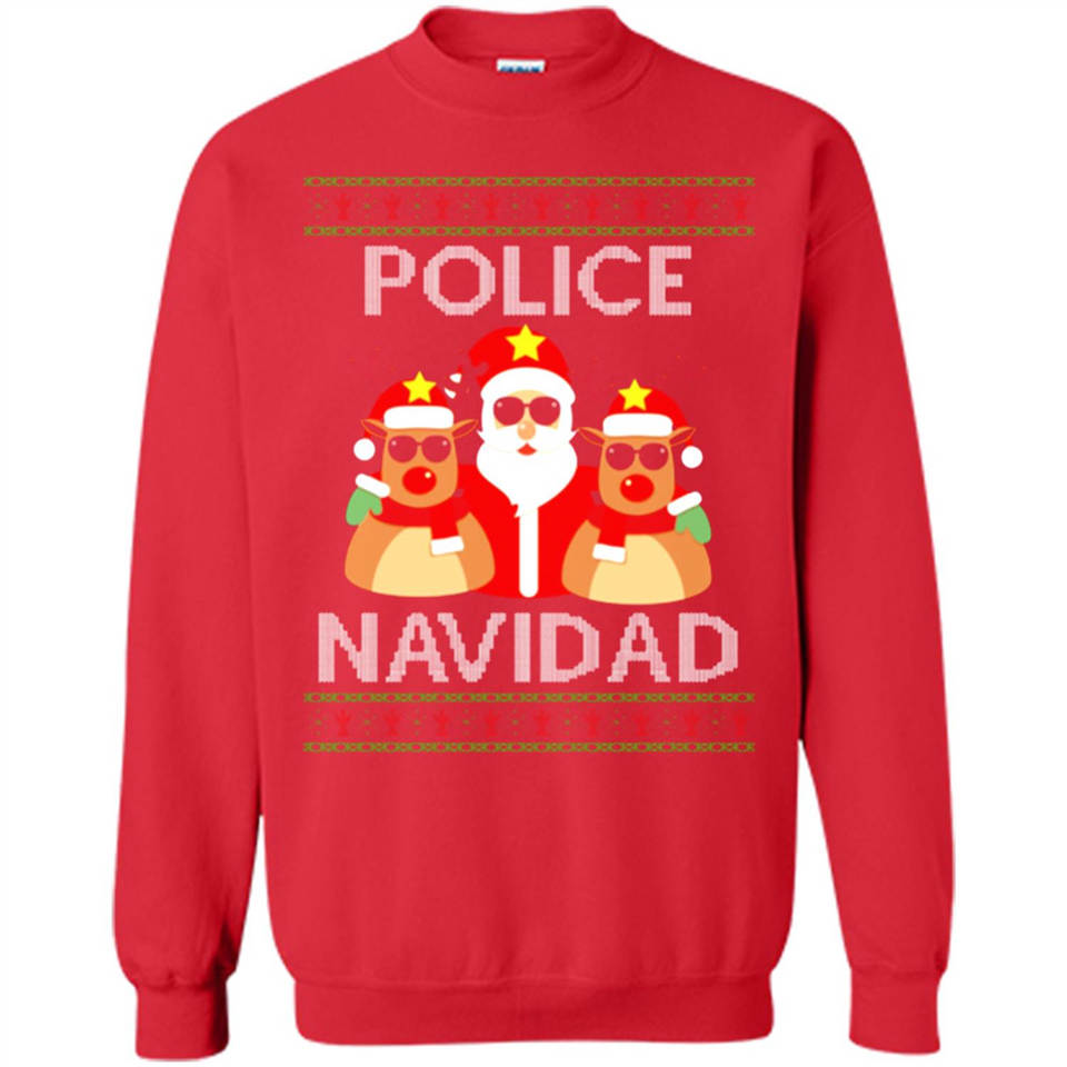 FUNNY POLICE NAVIDAD T-SHIRT Santa Christmas Party - Sweatshirt