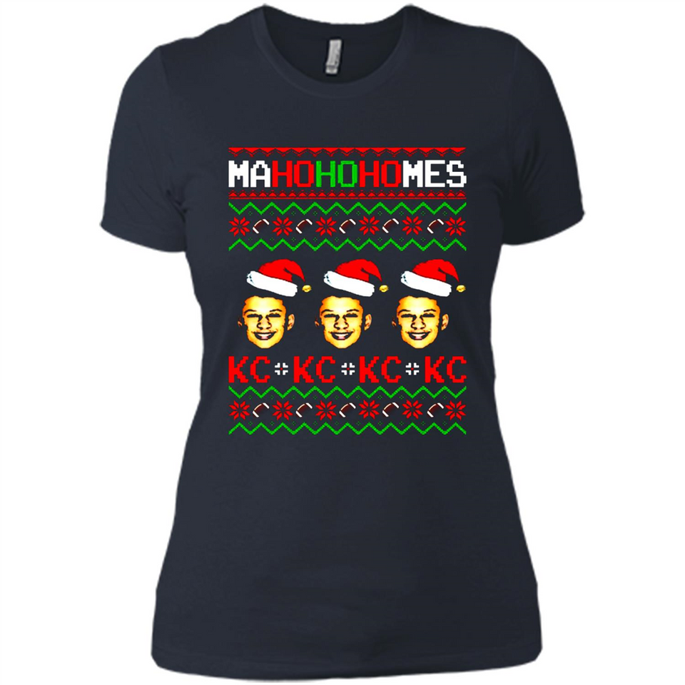 Patrick Mahomes Ma Ho Ho Homes Christmas sweatshirt PINGPONG - Ladies' Boyfriend T-Shirt