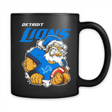 Grumpy Santa Claus Detroit Lions Football Team PINGPONG