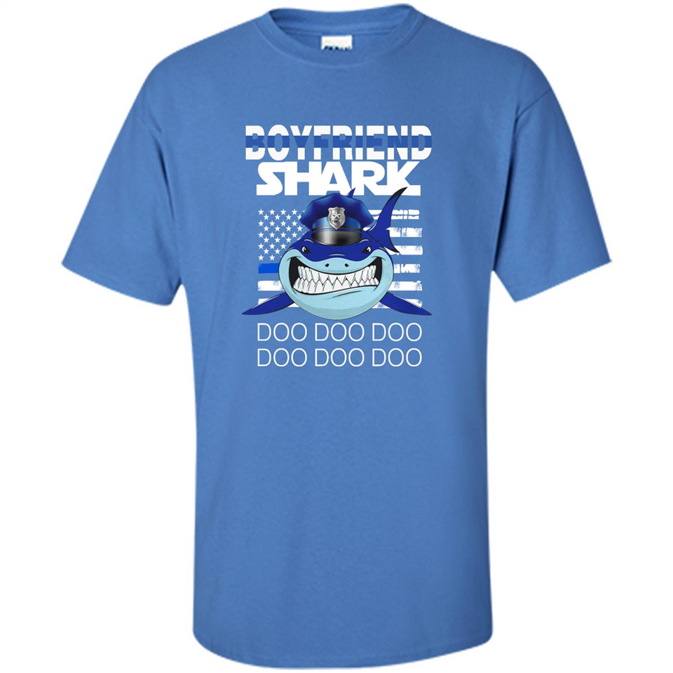 Police boyfriend Shark Blue Line Tee