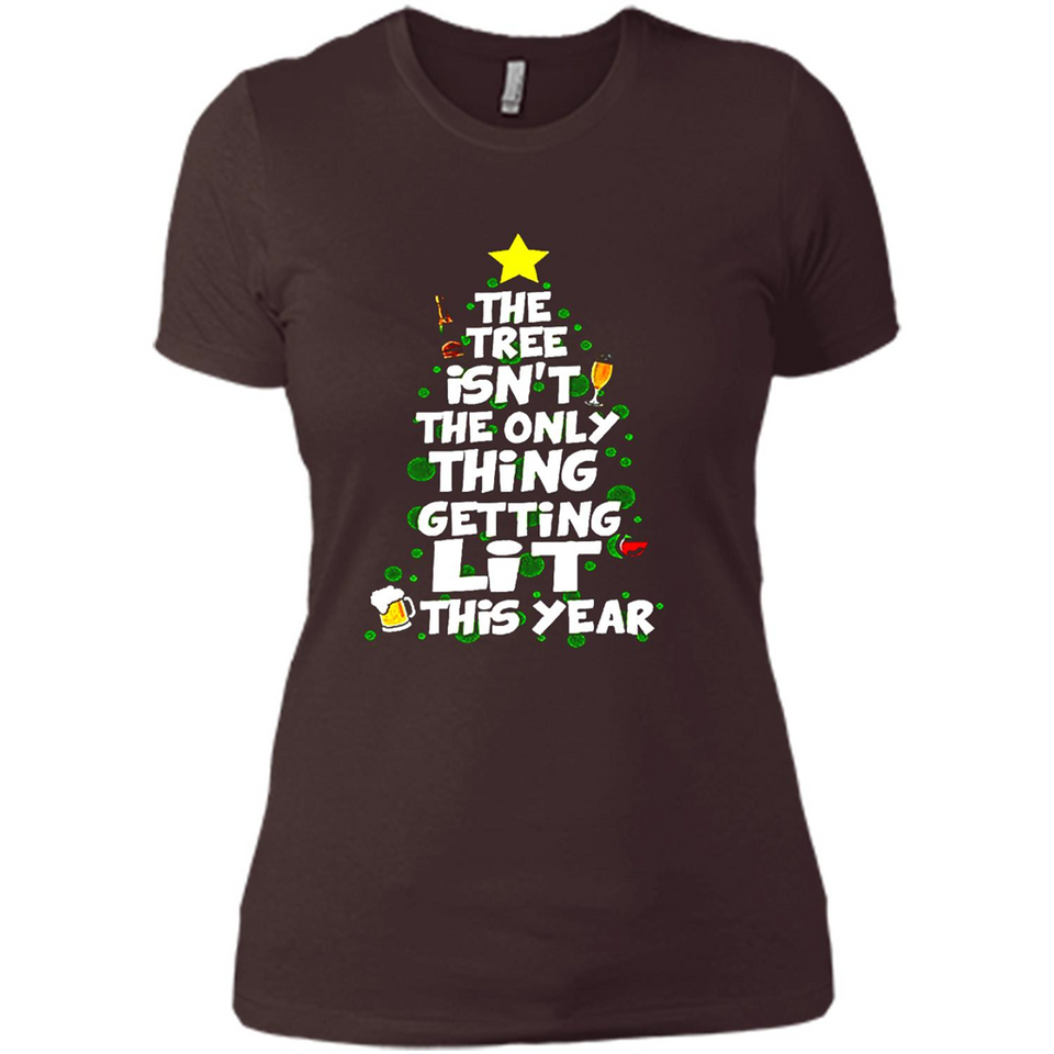 Funny Christmas Tree Drinking Sweatshirt Adult Boozy Festive - Ladies' Boyfriend T-Shirt