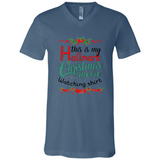 This My Movies Hallmark-Christmas Loves Is T-Shirt - Canvas Unisex V-Neck
