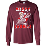 Lacrosse Merry Laxmas Santa - Long Sleeve T-Shirt