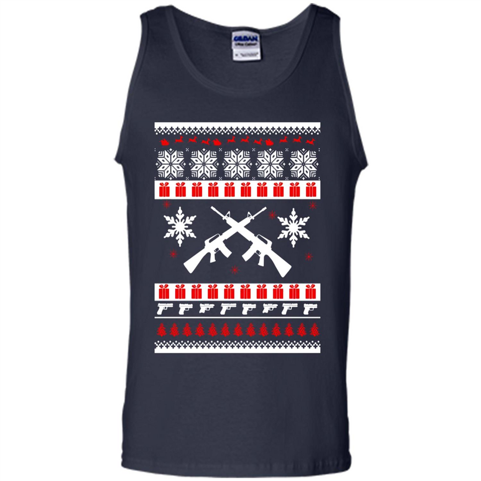 Rifle I Want Rifle Guns For Christmas ugly - Tank Top