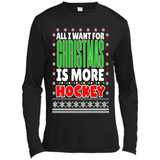 All I Want For Christmas Is More Hockey Christmas - Canvas Long Sleeve T-Shirt