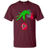 GRINCH HAND HOLDING ATLANTA FALCONS GLITTER CHRISTMAS PINGPONG