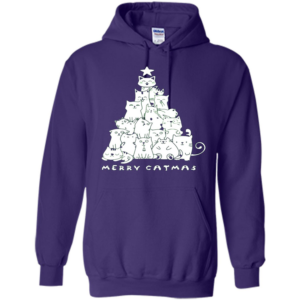 Merry Catmas - Merry Christmas Cat Lover Mug PINGPONG - Hoodie