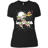 Hummingbird Santa Sleigh - Ladies' Boyfriend T-Shirt