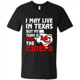 I May Live In Texas But My Team Is The Chiefs - Men's V-Neck