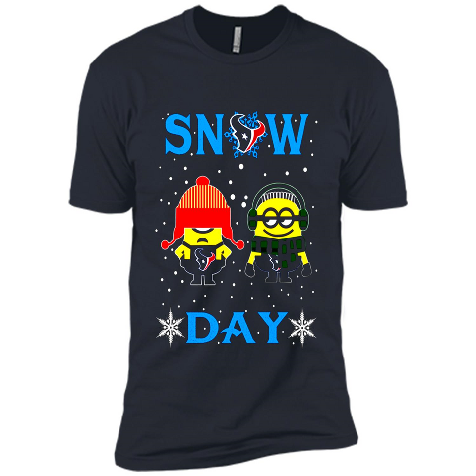 Snow Day Shirt For Houston Texans Vs Minion Fans pingpong