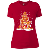 Tiger Christmas Tree Funny Merry Christmas - Ladies' Boyfriend T-Shirt