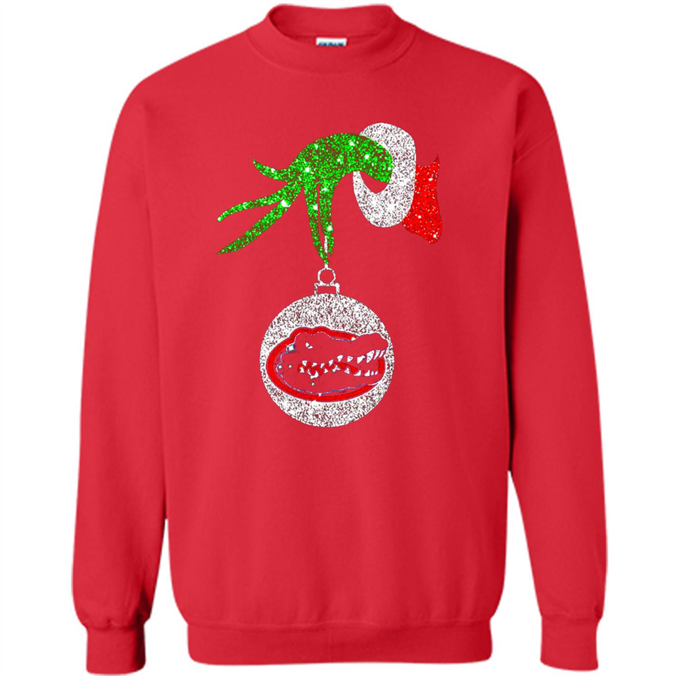 Funny Florida Gators Glitter Grinch Monogram Ornament Christmas Gift - Sweatshirt