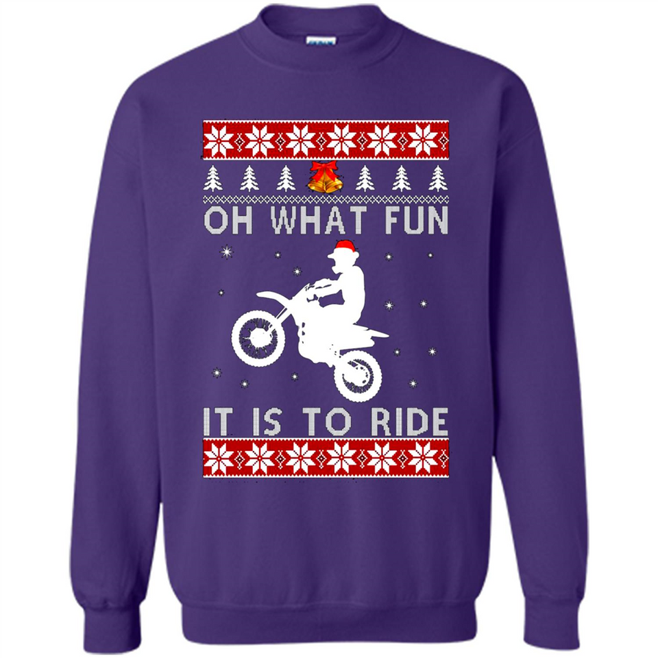 Motocross oh what fun it is to ride Christmas sweater PINGPONG