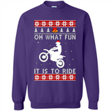Motocross oh what fun it is to ride Christmas sweater PINGPONG