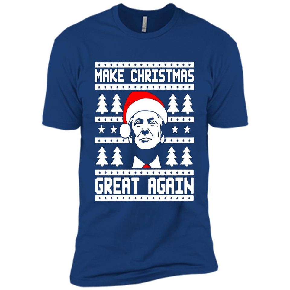 Fabulous Make Christmas Great Again Trump Ugly Christmas - Premium Short Sleeve T-Shirt