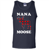 Nana Moose Funny Christmas Plaid Buffalo T-Shirt - Tank Top