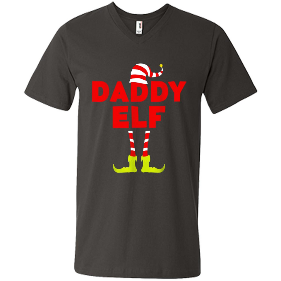 Mens Daddy Elf T-Shirt Funny Matching Christmas Costume - Men's V-Neck