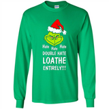 Mr Grinch hate hate hate double hate loathe entirely sweater PINGPONG