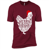 Chicken Christmas T Shirt Merry Chickmas Santa Claus Gifts - Premium Short Sleeve T-Shirt