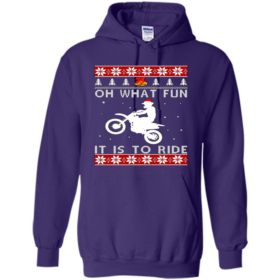 Motocross oh what fun it is to ride Christmas sweater PINGPONG