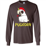 Pugicorn Pug Unicorn Funny Shirt PINGPONG - Long Sleeve T-Shirt
