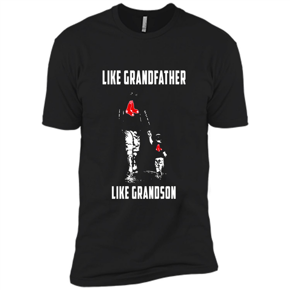 Boston Red Sox GrandFather Like GrandSon - Premium Short Sleeve T-Shirt