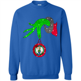 GRINCH HAND HOLDING BOSTON CELTICS NBA GLITTER CHRISTMAS PINGPONG