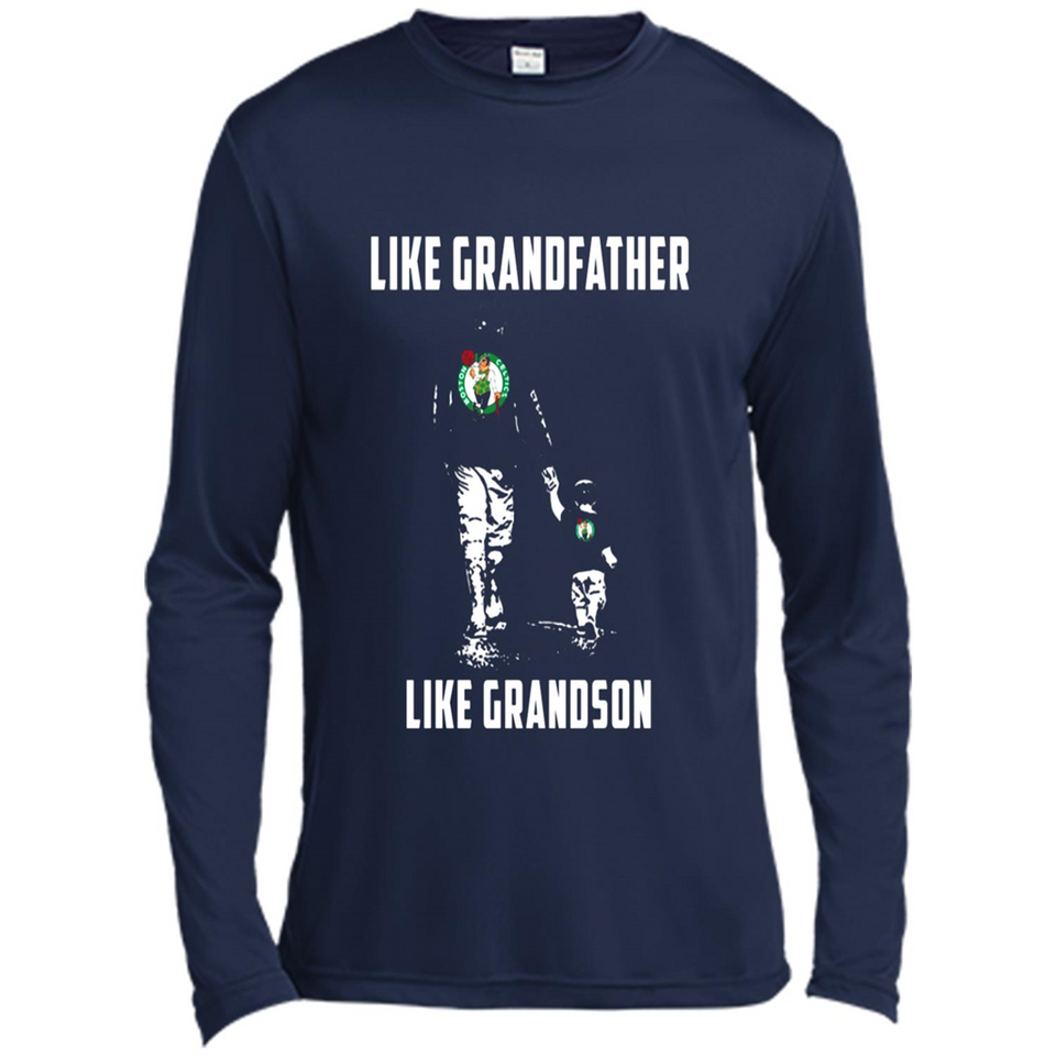 Boston Celtics Like GrandFather Like GrandSon - Canvas Long Sleeve T-Shirt
