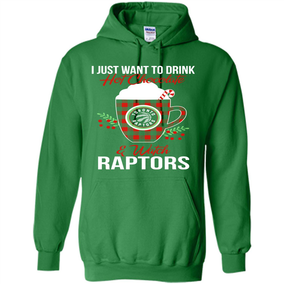 I Just Want To Drink Hot Chocolate & Watch Toronto Raptors Ugly Christmas Sweater PINGPONG