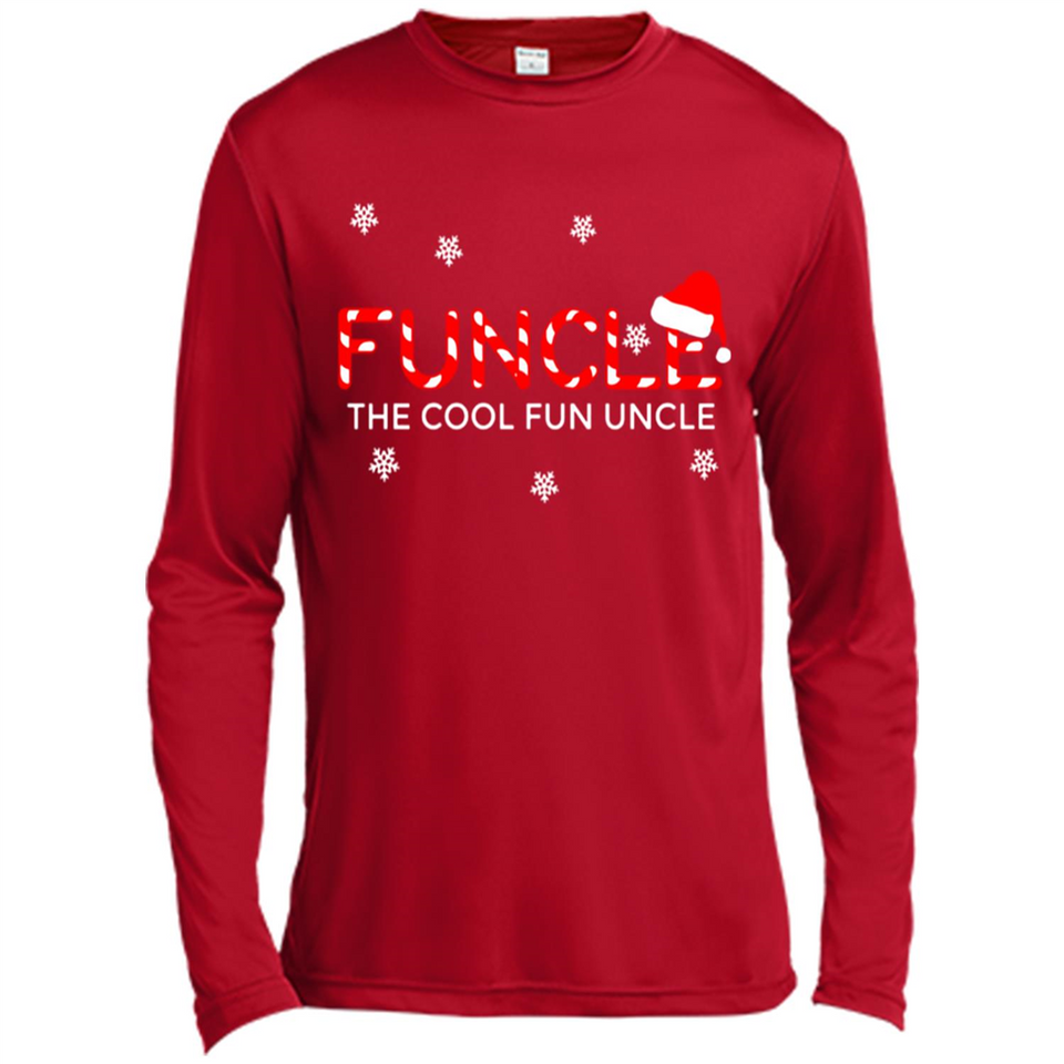 Mens Christmas Funcle The Cool Fun Uncle Definition Xmas - Canvas Long Sleeve T-Shirt