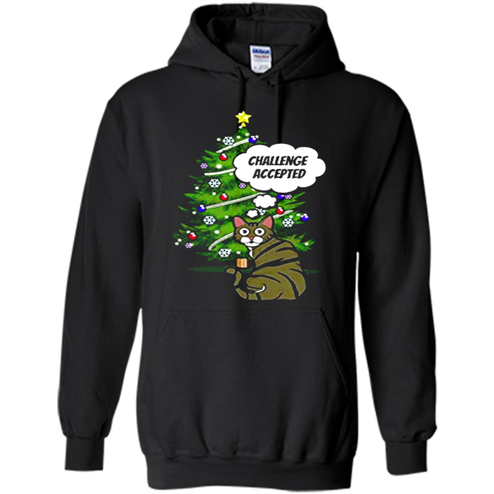 Christmas Tree Cat Long Sleeve Christmas Shirt for Cat Lover - Hoodie