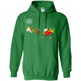 Christmas Unicorn Rudolph and Santa - Hoodie