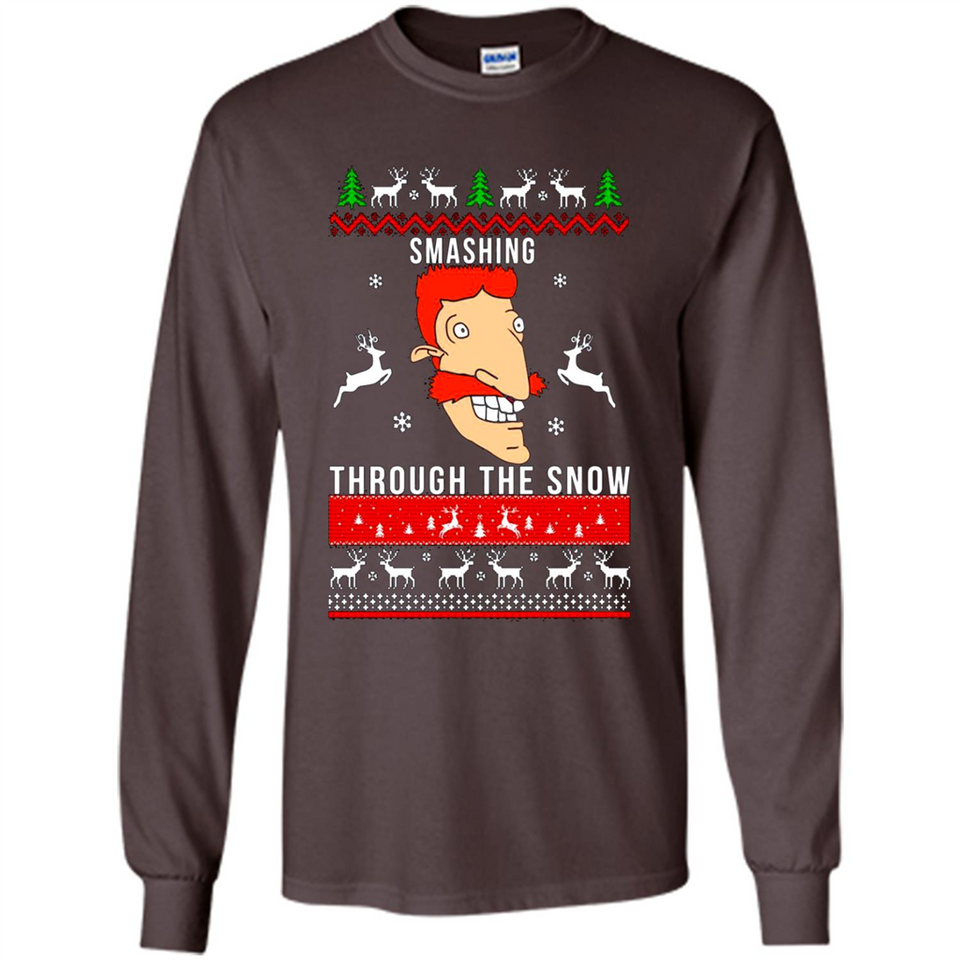 Nigel Thornberry Smashing through the snow Christmas sweatshirt PINGPONG
