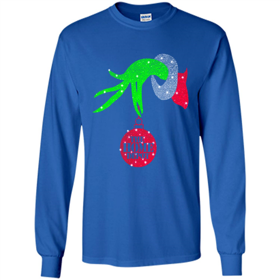 Grinch hand holding HomeDepot Glitter Christmas PING PONG