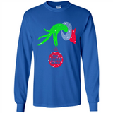 Grinch hand holding HomeDepot Glitter Christmas PING PONG