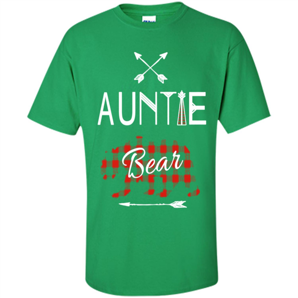 Aunt Shirt Buffalo Plaid Family Camp Bear Tee - Shirt