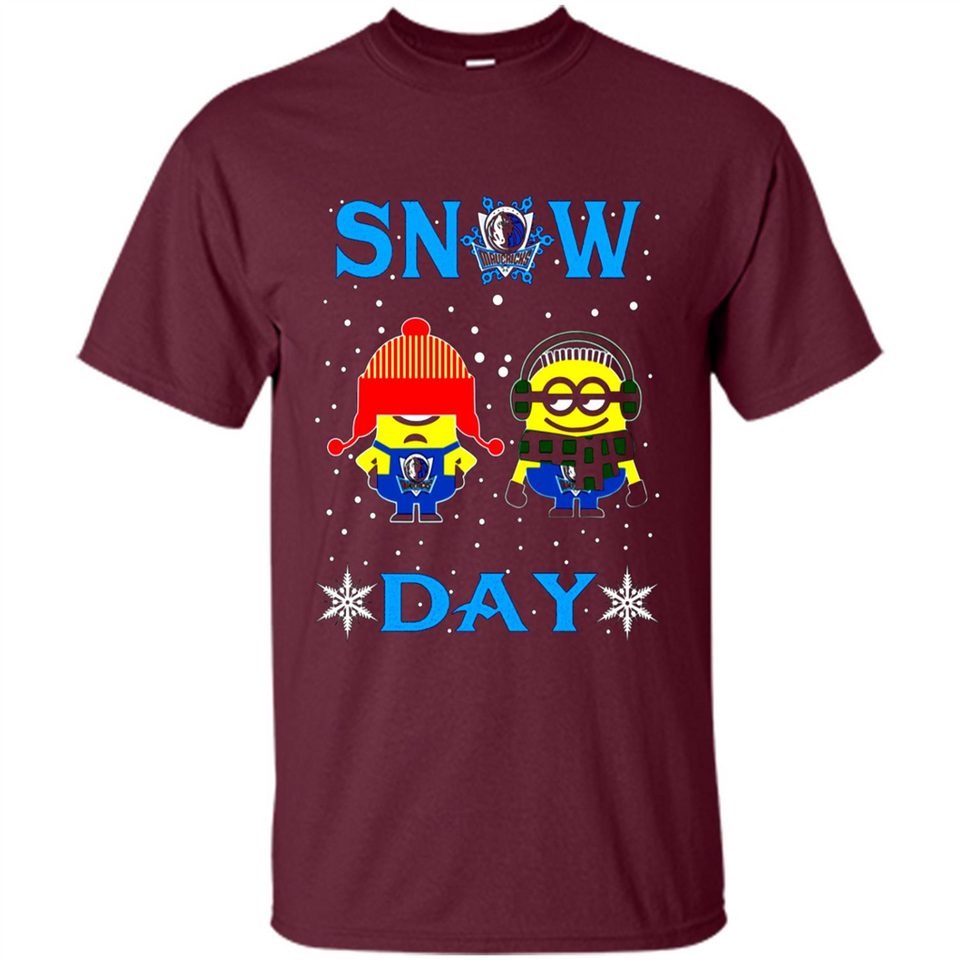 Snow Day Shirt For Dallas Mavericks Vs Minion Fans pingpong