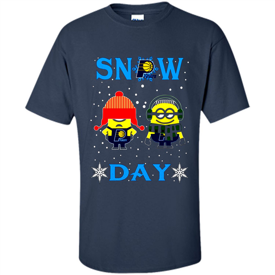 Snow Day Shirt For Indiana Pacers Vs Minion Fans pingpong
