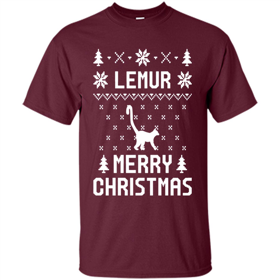 Vintage Tee For Women Men Graphic Shirts Lemur Ugly Christmas Sweater - Shirt