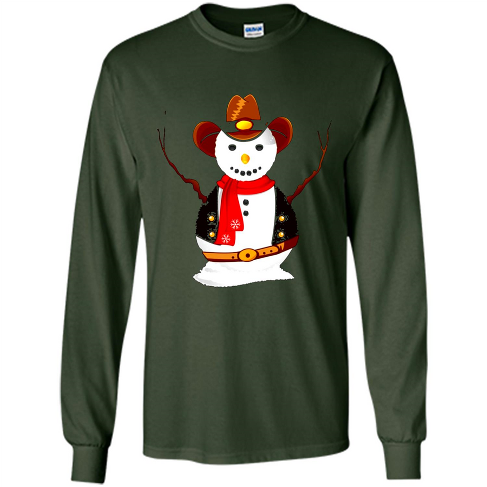 Snowman Cowboy Merry Christmas Xmas