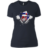 Cleveland Indians And Superman Fans - Ladies' Boyfriend T-Shirt