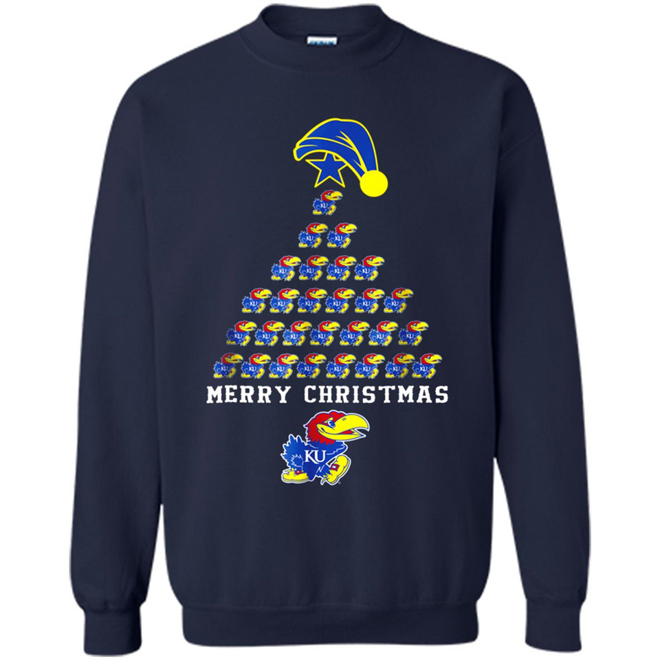 Perfect Kansas Jayhawks Christmas Tree PINGPONG