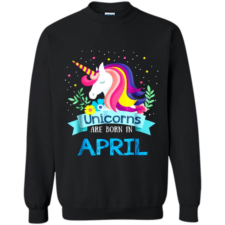 Unicorns are born in April Birthday Rainbow Gift Custom Ultra Cotton