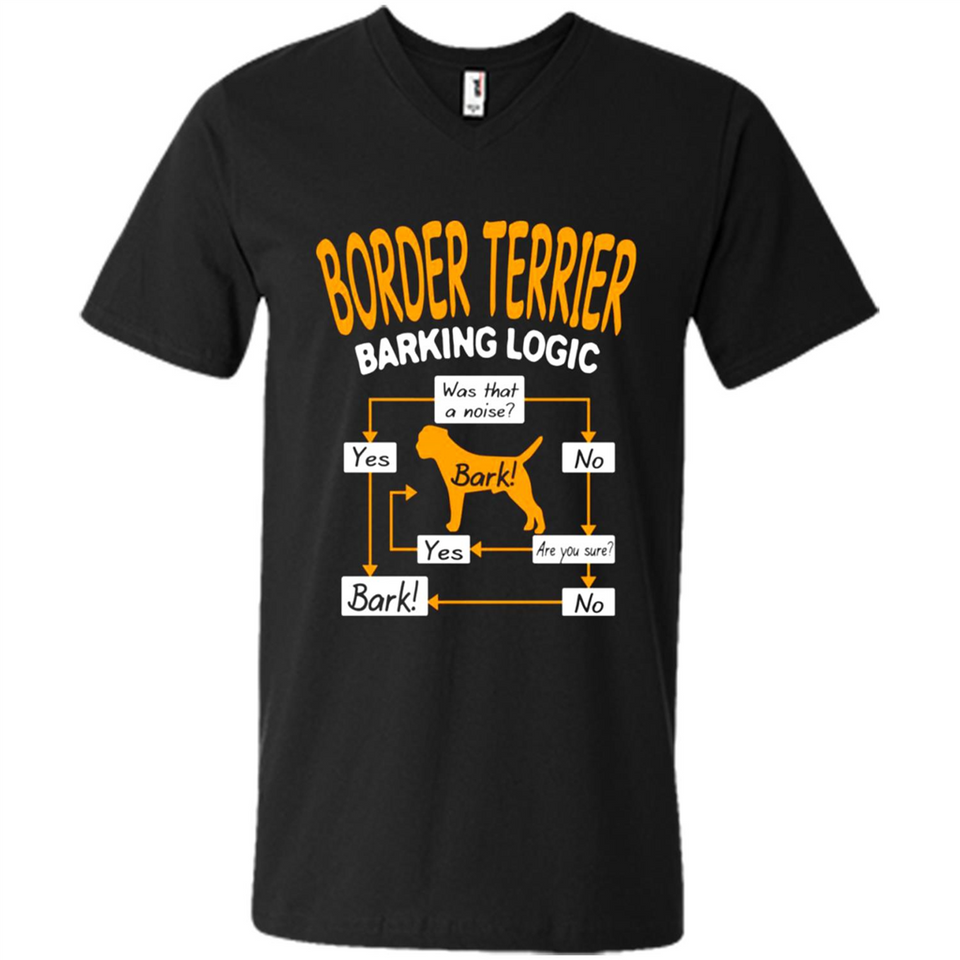 Border Terrier Barking Logic - Men's V-Neck