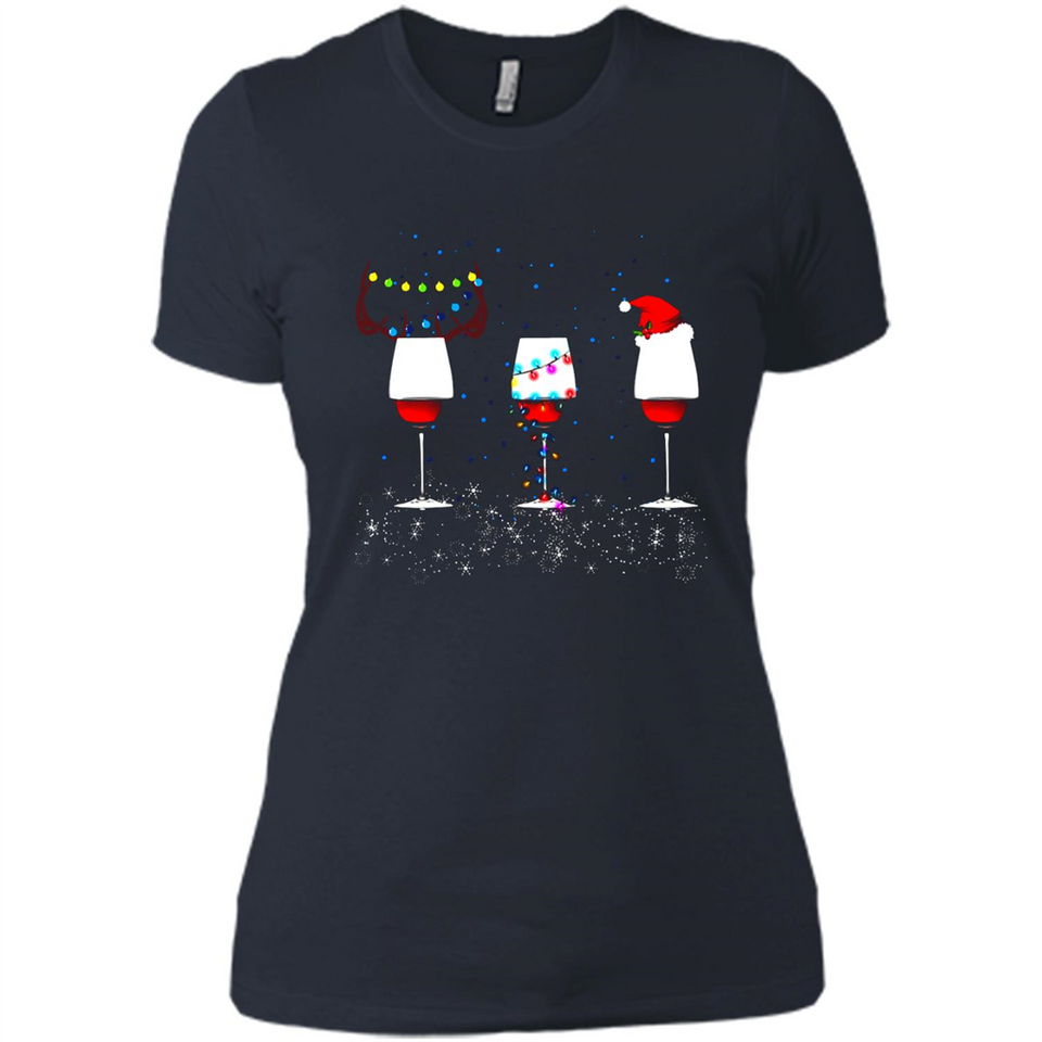 Christmas Red Wine Funny Merry Xmas Sweatshirt - Ladies' Boyfriend T-Shirt