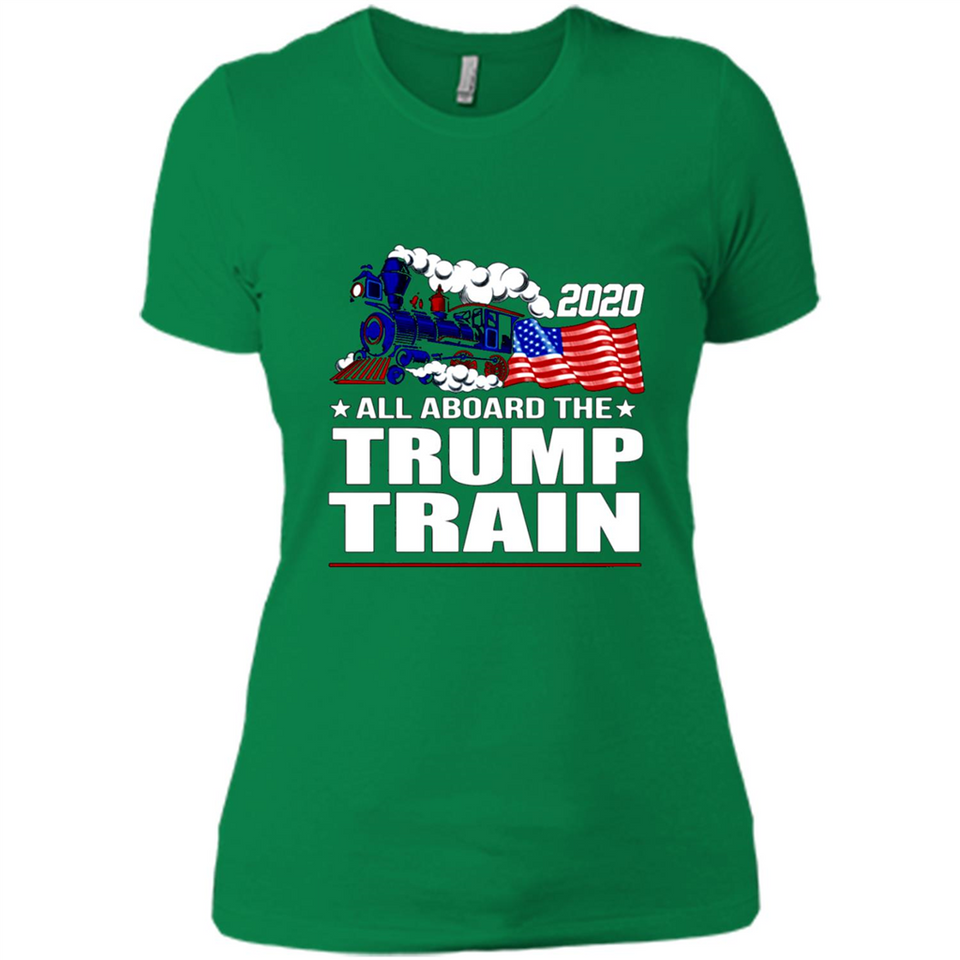 All Board The Trump Train 2020 Patriotic U.S Flag pingpong - Ladies' Boyfriend T-Shirt