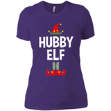 Hubby Elf Shirt - Family Matching Christmas Pajamas - Ladies' Boyfriend T-Shirt