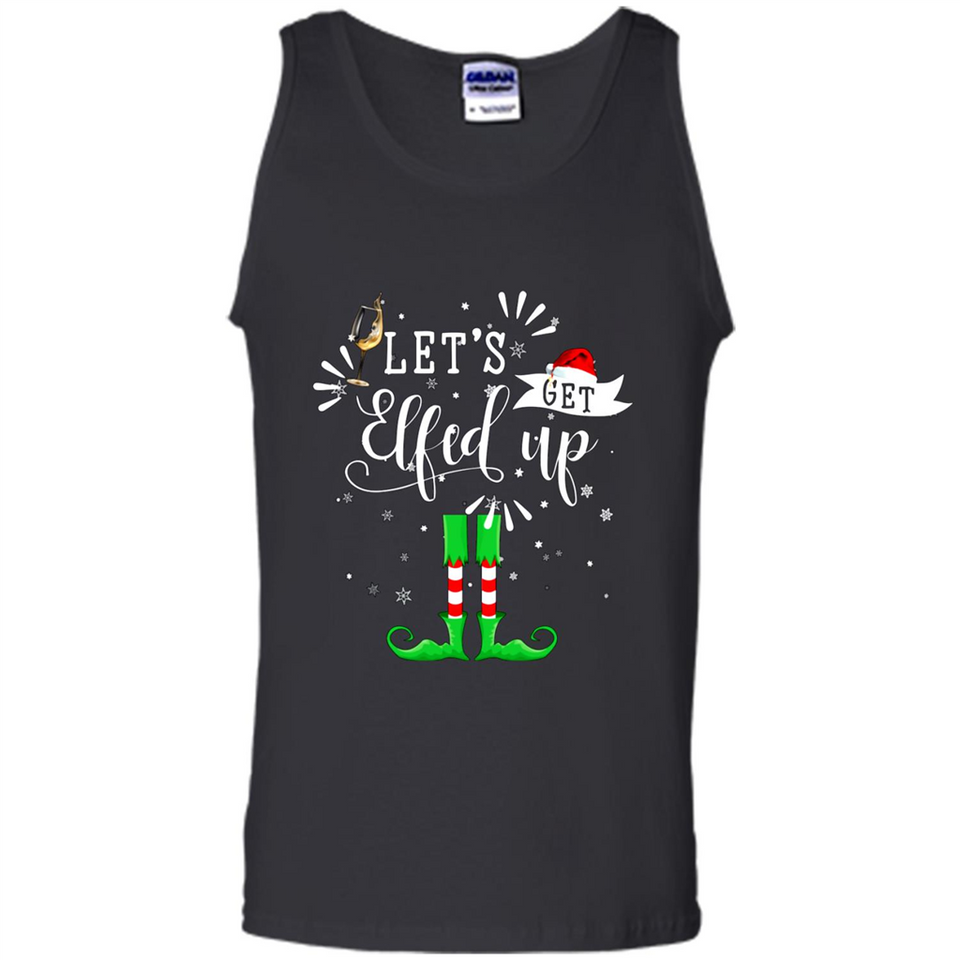 Let's Get Elfed Up Funny Drinking Wine Christmas Elf PINGPONG